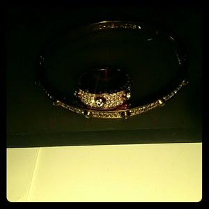 Mk bling bangle n ring set